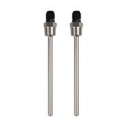 2 manicotti sommergibili in acciaio inox, 1/2 pollici, tubo di protezione per sensore di temperatura e sensore di temperatura, 8 x 150 mm, per termocoppie, adatto per sistemi di riscaldamento e