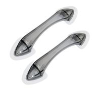 2 maniglie adesive per armadietti, trasparenti, autoadesive, senza trapano, facili da installare, per armadi, cassetti, balconi, porte (nero trasparente)