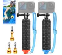 2 maniglie galleggianti galleggianti con 3 viti di sostituzione, bastone galleggiante per selfie stick sott'acqua, antiscivolo, impermeabile, per fotocamera GoPro Hero Action