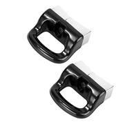 2 maniglie laterali per pentole, resistenti al calore, in bachelite, impugnature di ricambio con bordo in acciaio inox per pentola a pressione, pentola a vapore, nero argento