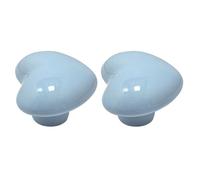 2 maniglie per cassetti in ceramica a forma di cuore, leggere, decorative, adatte per la camera dei bambini, set di ferramenta sicura per armadio