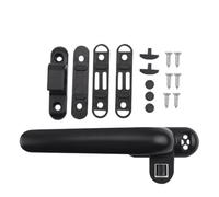 2 maniglie per finestre, universali di ricambio per destra/sinistra, in lega di alluminio, per interruttore a doppio vetro, per porte e finestre, colore nero