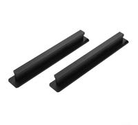 2 maniglie per porte in alluminio senza trapano e adatte per legno, vetro, metallo, mobili in plastica come armadi e cassetti (nero)