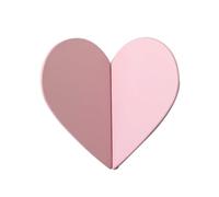 2 Manopole Colorato per armadietto decorativa Tiretti per cameretta dei bambini Design A forma di cuore Pomelli per Armadi in Rame solido maniglia per Cassetto maniglione (pink)