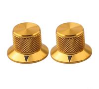 2 manopole in alluminio per l'uso con elettronica audio e requisiti albero da 6 mm su lettori CD e dispositivi di volume (oro)