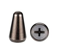 2 manopole per interruttore pickup a 5 vie, in metallo, per chitarra Stratocaster Tele (nichel nero)
