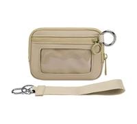 2. Marsupio sportivo regolabile a prova di sudore, compatto, con spazio sicuro per cellulare, chiavi, carte, attività all'aperto, sport all'aria aperta, marsupio con tasche multiple, cachi, Taglia
