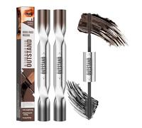 2 mascara double face nero-marrone, mascara, mascara impermeabile, creato ciglia voluminose e arricciate 3D, non si scorrono facilmente, per il trucco quotidiano da donna