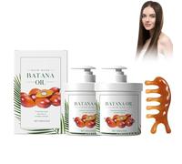 2 maschere per capelli a olio di Batana, cura intensiva per capelli danneggiati e asciutti, riduce le doppie punte e idrata a lungo, maschera per capelli morbidi e lucidi