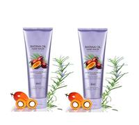 2 maschere per capelli con olio di Batana per la crescita dei capelli, olio per la crescita dei capelli, previene la perdita dei capelli e l'aiuto con crespo, doppie punte, consistenza e lucentezza
