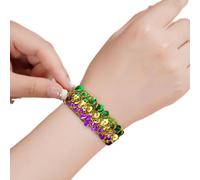 2 mascherine maschere a piuma, bracciale in paillettes, maschera veneziana, maschera per gli occhi, maschera maschera, collare di carnevale, per Halloween, feste, costume da ballo, colore misto G