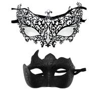 2 mascherine maschere da uomo e da donna, per carnevale, per coppie, maschere sexy veneziane, maschera a mezza faccia, per feste a tema, cosplay, Halloween, carnevale, serate, feste in maschera, F