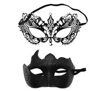 2 mascherine maschere maschere da uomo e da donna, maschere di carnevale, maschere sexy veneziane, maschera a mezza faccia, per feste a tema, cosplay, Halloween, Carnevale, abito da sera in maschera