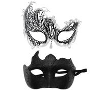 2 mascherine maschere maschere da uomo e da donna, maschere di carnevale, maschere sexy veneziane, maschera a mezza faccia, per feste a tema, cosplay, Halloween, Carnevale, abito da sera, feste in