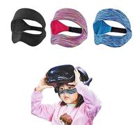 2 mascherine per gli occhi VR, regolabili, universali, per cuffie PS VR2, HTC Vive, PS, Gear, per allenamenti VR, fascia tergisudore, lavabile, per tenere in ordine (nero, blu, rosa)