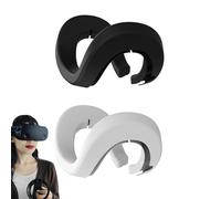 2 mascherine protettive in silicone per il viso, resistenti al sudore, con design a sfiato, accessorio che blocca la luce per un gioco confortevole, di ricambio delicato sulla pelle