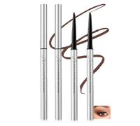 2 matite eyeliner, formula impermeabile e a prova di sbavature, con pennello a punta fine per linee precise degli occhi, eyeliner con finitura opaca a lunga durata per occhi sensibili o maturi