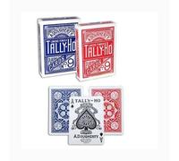 2 mazzi Carte Tally-Ho Fan Back (Blu-Rosso)