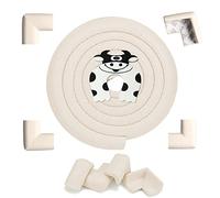 2 Meter bordo Protector & 8 Schiuma protezioni d'angolo e tappo del portello della mucca Set - Babyproofing La tua casa, Premium Childproofing Protector, bianco crema