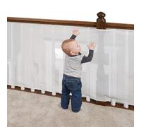 2 Meter Rete di Sicurezza per Bambini, Rete Protezione Anticaduta per Scala, Ringhiere di Balconi e Recinzioni, Robusta e Regolabile per Bambino, Animali Domestici, Giocattoli, 2 * 0,79 Metri, Bianco