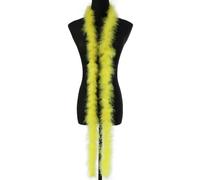 2 metri di boa di piume rosa baby, piume di tacchino, nastro scialle per abiti da sposa, decorazione, artigianato - 09 giallo