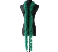 2 metri di boa di piume rosa baby, piume di tacchino, nastro scialle per abiti da sposa, decorazione, artigianato - 23 verde scuro