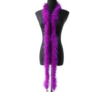 2 metri di boa di piume rosa baby, piume di tacchino, nastro scialle per abiti da sposa, decorazione, artigianato, piume - 34 viola