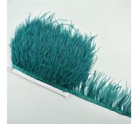 2 metri di piume di struzzo colorate su nastro, rifiniture su nastro, larghezza abito 8-10 cm, decorazioni in piume per vestiti, decorazioni artificiali - Colore 29