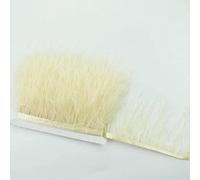 2 metri di piume di struzzo colorate su nastro, rifiniture su nastro, larghezza abito 8-10 cm, rifiniture in piume decorative per abiti, decorazioni artificiali - Colore 14