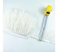 2 metri di piume di struzzo colorate su nastro, rifiniture su nastro, larghezza abito 8-10 cm, rifiniture in piume decorative per abiti, decorazioni artificiali - Colore 1