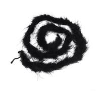 2 metri di piume di struzzo scialle sciarpa per lo styling alla moda da utilizzare come drappeggio per spalle e finiture in piuma per top abiti e applicazioni artigianali fai da te (nero)