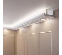 15 Metri + Angoli Listello Soffitto Profil per Illuminazione Indiretta OL-56