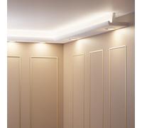 2 Metri Listello per Illuminazione Indiretta LED OL-15 Bianco, Profilo LED