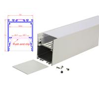 2 Metri Profilo Alluminio Moderno Colore Bianco Per Fare Plafoniera Led Lineare