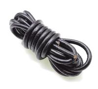 2 Metri/Rotolo Diametro Filo 1.5/2/3/4/5/6/8mm Rotondo/Piatto Nero Vera Pelle di Mucca Cordoncino Fit Bracciale Collana Corda di Cuoio Corda for La Creazione di Gioielli Fai da Te (Color : Round 7mm