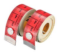 2 Metro per Sarto, Metro a Nastro Morbido con Chiusura a Bottone, Metro per Misurazioni del Corpo, Metro a Nastro Doppio Lato (cm + pollici) per Cucire Misura Righello Sartoria, 150 cm/60 pollici