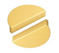 2 Mezza Luna Maniglia per cassetto a semicerchio Manopole lega di alluminio pomelli decorativi Multicolore Tiretti maniglie per tirare per armadietti,Camera per bambini (100mm,gold)