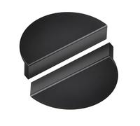 2 Mezza Luna Maniglia per cassetto a semicerchio Manopole lega di alluminio pomelli decorativi Multicolore Tiretti maniglie per tirare per armadietti,Camera per bambini (100mm,black)