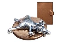 2 Mice Charm Talisman | Talismano con Dige Del Mouse | Proteggi La Tua Ricchezza, Amuleto Del Mouse,Amuleto Di Soldi, Amuleto Di Buona Fortuna, Amuleto Di Soldi Ratto Di Topo In Moneta