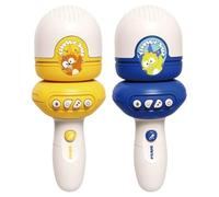 2 Microfoni per Bambini, 20x8cm Registrazione Con Cambia Voce per L'educazione Musicale Precoce Dei Bambini, Microfono Karaoke Portatile Multifunzionale per La Scuola, Studio a Casa