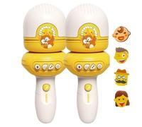 2 Microfoni per Bambini, 20x8cm Registrazione Con Cambia Voce per L'educazione Musicale Precoce Dei Bambini, Microfono Karaoke Portatile Multifunzionale per La Scuola, Studio a Casa