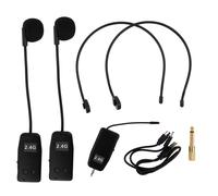 2 Microfono Wireless 4G Megafono Cuffie Radio Microfono per Parlare in Pubblico