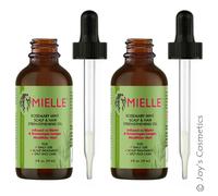 2 MIELLE ORGANICS Rosemary Mint Olio Rinforzante Cute e Capelli - Set da 2