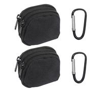 2 Mini Borse Da Cintura, 2 Moschettoni, Borsa Tattica, Organizer, Attrezzatura Tattica ed Escursionismo, Mini Portachiavi a Portafoglio