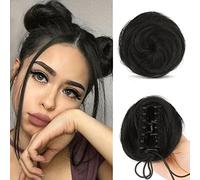 2 mini chignon con orecchie di gatto disordinate, extension sintetiche a ciambella, accessorio per chignon, per donne e ragazze