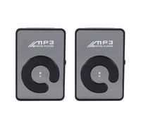 2 mini clip per specchietto, lettore MP3 digitale USB, supporto per scheda TF da 8 GB, colore nero