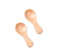 2 mini cucchiai in legno a manico corto, ideali per piccoli barattoli di marmellata spezie condimenti zucchero miele caffè tè senape gelato latte in polvere, accessori da cucina (cachi)