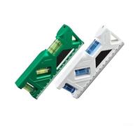 2 mini indicatori di livello magnetici da 150 mm con 3 bolle per misurazione orizzontale, verticale e angolo di 45°, materiale ABS, alta precisione ± 0,5 mm/m, per lavorazione del legno, cornici e