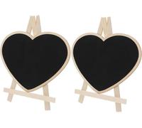 2 mini lavagne a forma di cuore con supporto, piccole lavagne per messaggi per etichette alimentari, pubblicità e disegno, 20 x 15 cm, per presentazioni in ufficio, belle e professionali