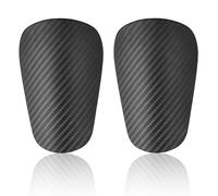 2 mini parastinchi da calcio, parastinchi piccoli da calcio, per giovani, bambini, ragazze, adolescenti e ragazzi (nero, 2 unità, 8 x 5 cm)